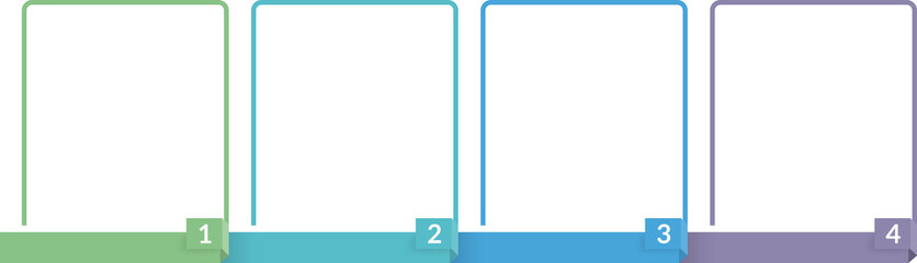Infographic template with four elements with place for your text and icons
