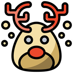 reindeer line icon,linear,outline,graphic,illustration