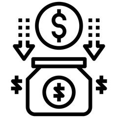money line icon,linear,outline,graphic,illustration