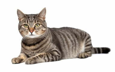 Fototapeta premium tabby cat isolated created with Generative AI technology