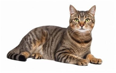 tabby cat isolated created with Generative AI technology