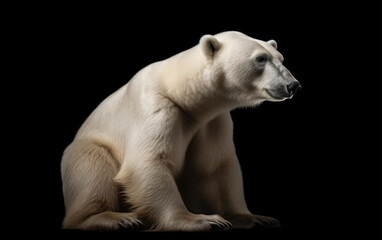 Fototapeta premium polar bear isolated created with Generative AI technology
