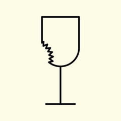 fragile icon vector design illustration artwork. eps 10