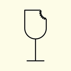 fragile icon vector design illustration artwork. eps 10