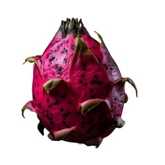 dragon fruit isolated on transparent background cutout	