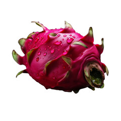 dragon fruit isolated on transparent background cutout	