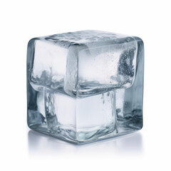 Obraz premium ice cube isolated created with Generative AI technology