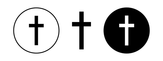 Fototapeta premium Cross, great religion logo for any purposes. Set of christian cross illustration.