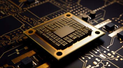 gold circuit created with Generative AI technology