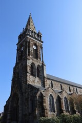Fototapeta premium church in Combourg, France 