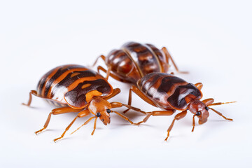 bed bugs isolated created with Generative AI technology