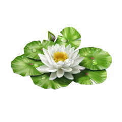 lily pad on transparent background cutout