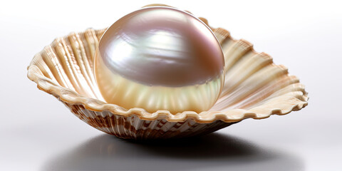 shell pearl isolated created with Generative AI technology