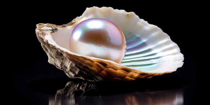 shell pearl isolated created with Generative AI technology