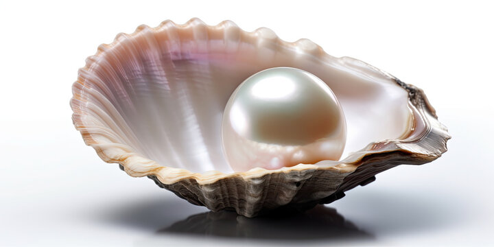 shell pearl isolated created with Generative AI technology