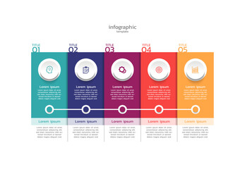 Infographic steps concept business template design