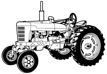 tractor silhouette vector © Vectors