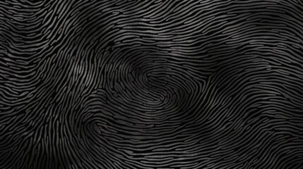 Fototapeta premium Fingerprint fragment black color background. AI generated.