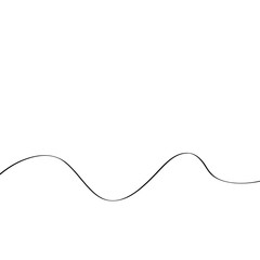 Set of hand drawn wavy, zigzag lines. Vector illustration