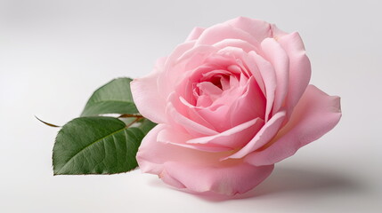 Fototapeta premium pink rose flower on white background