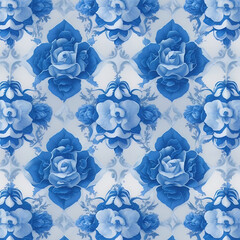 Pattern of roses as wallpaper Illustration. Generative AI