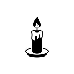 simple candle icon illustration vector