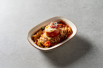 Spicy cream shrimp fondue Korean food dish meal Brick Pasta Rosé Cream Shrimp Tteokbokki Mac and Cheese Potatoes Tomato Meatlover Pasta