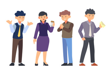 businessman and businesswoman character set