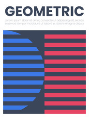 Abstract bauhaus elements shapes for use as cover or poster