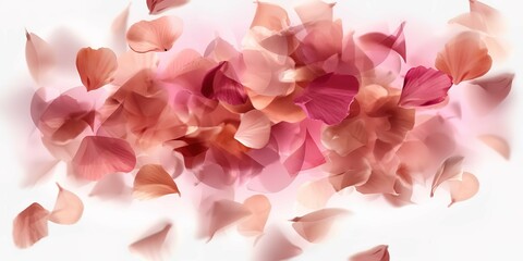 Fototapeta na wymiar Abstract valentine background with pink petals, generative AI