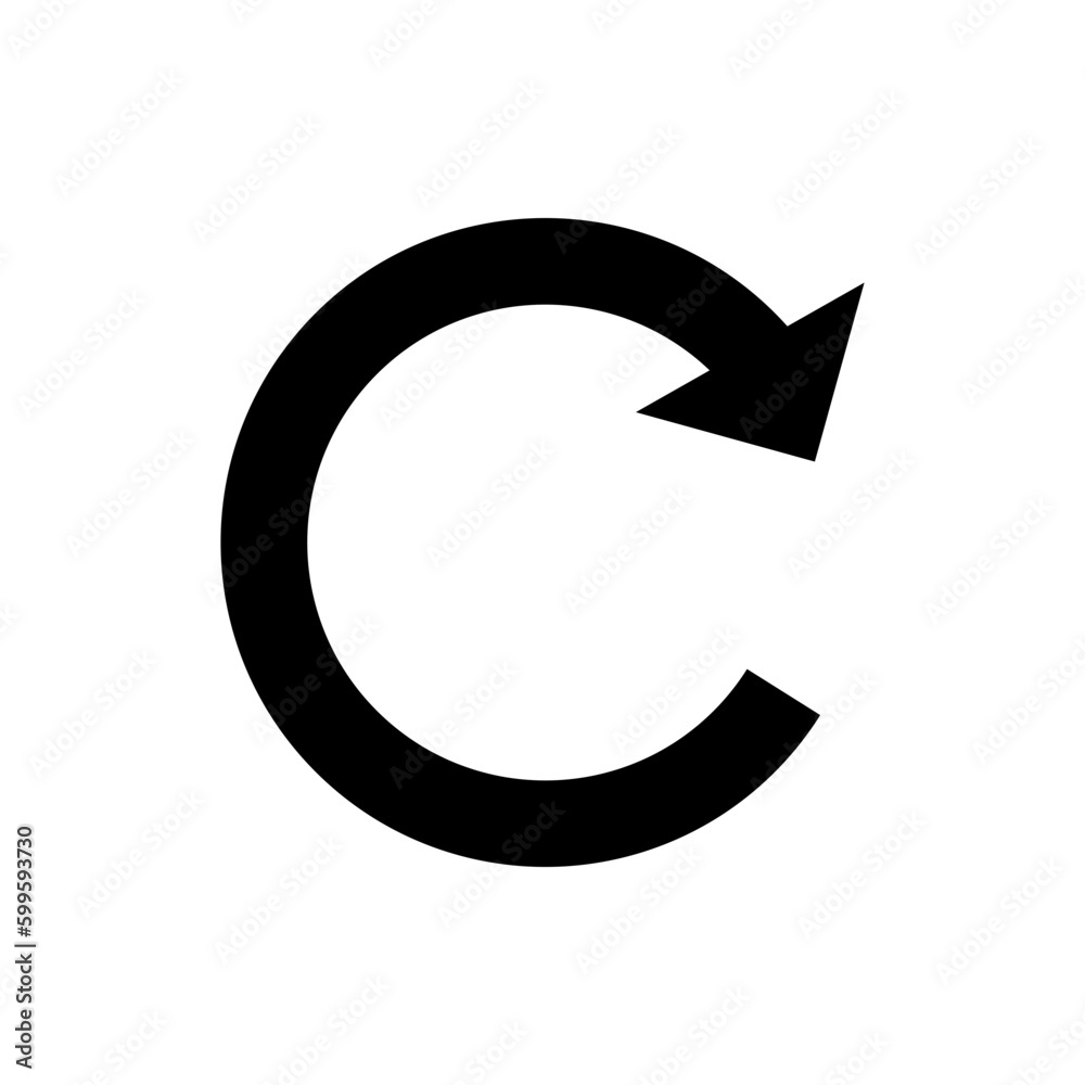 Poster rotate arrow icon . reload, repeat, recycle, refresh icons. update icon - arrow rotation circle