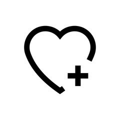 Obraz premium add to favorite icon heart plus symbol. save to favorites icon bookmark symbol . line outline