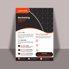 Business Flyer, flyer in A4, modern layout, Corporate business flyer, 