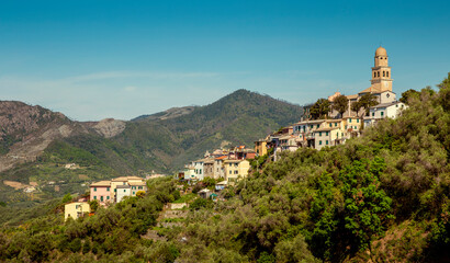 Fototapeta na wymiar Lengaro town near Levanto in Cinque Terre, Liguria, Italy