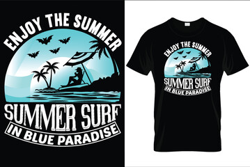 Summer california Ocean side stylish t-shirt trendy design with palm trees silhouettes, typography, print, vector illustration.