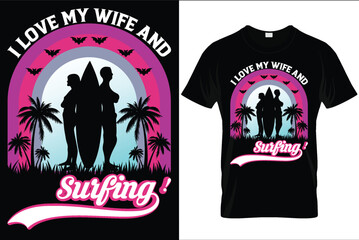 Summer california Ocean side stylish t-shirt trendy design with palm trees silhouettes, typography, print, vector illustration.