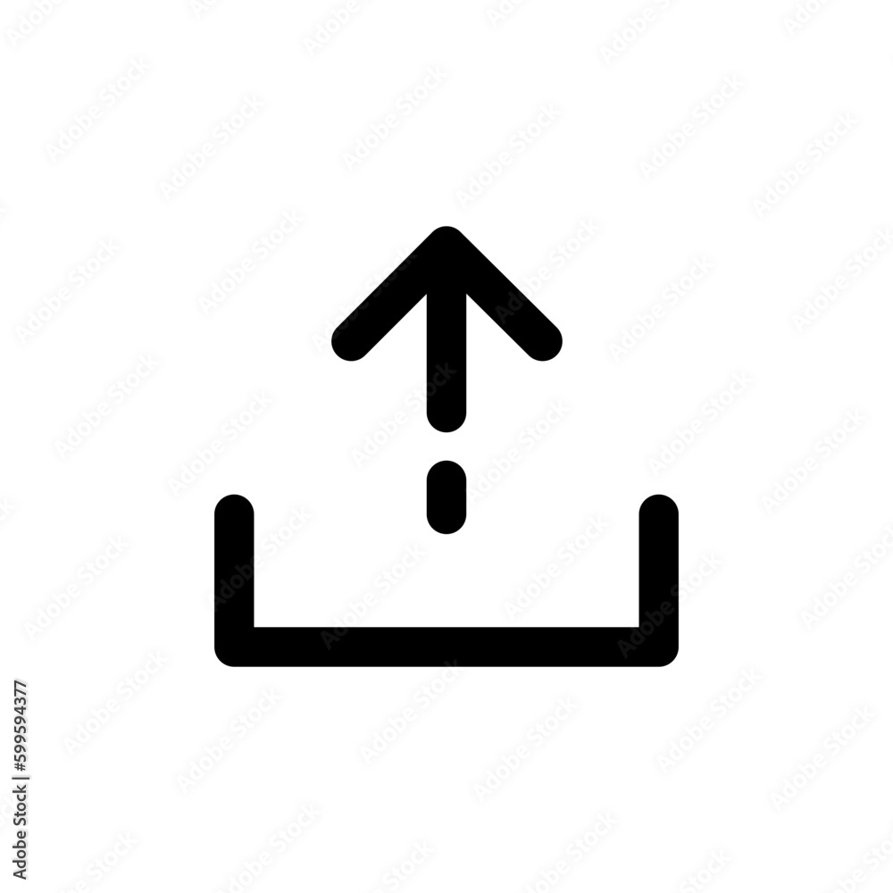 Aufkleber upload icon symbol swipe up icon button. Scroll arrow up icon sign - uploading file icon button, send, export icons