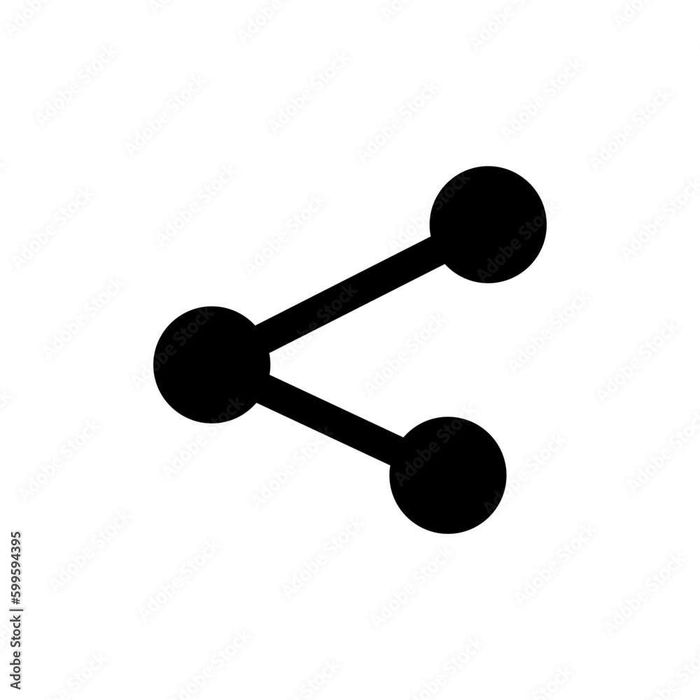 Leinwandbilder share icon vector. connect and data sharing icon, connection symbol