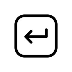 Enter key icon button . turn left icon symbol