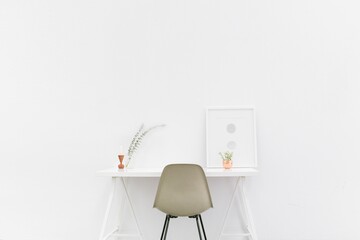 white chair in interior