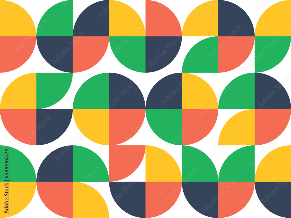 Canvas Prints abstract bauhaus elements shapes seamless background