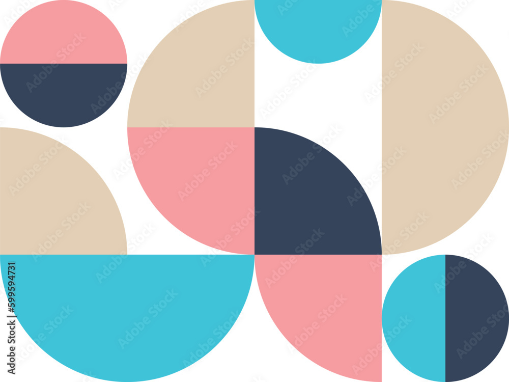 Canvas Prints abstract bauhaus elements shapes seamless background
