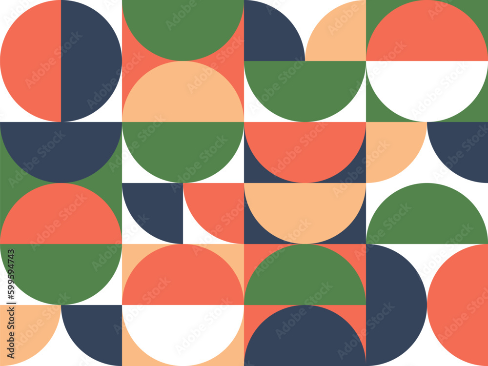 Canvas Prints abstract bauhaus elements shapes seamless background