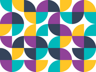 Abstract bauhaus elements shapes seamless background