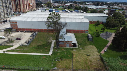 Fototapeta premium neighborhoods in the south of the city of bogota where you can see the roofs