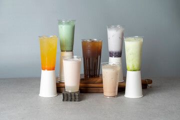 Mint chocolate Korean food dish meal Iced kiwi latte Peach plum yogurt smoothie Toffee nut latte