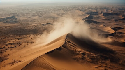 Sandstorm in the desert. 