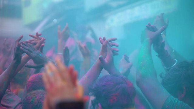 Holi celebration at Barsana Nandgaon, India