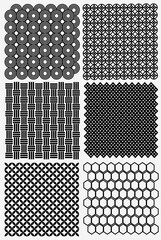 Set seamless patterns The pattern for wallpaper, tiles, fabrics, backgrounds. Vector illustration.