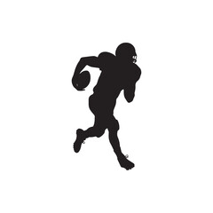 Fototapeta na wymiar silhouette of football player - American football player - vector illustration